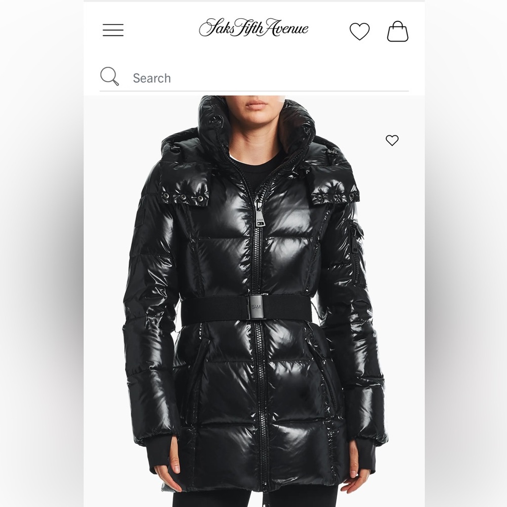 SAM. Soho Belted Down Mid-Length Puffer Jacket